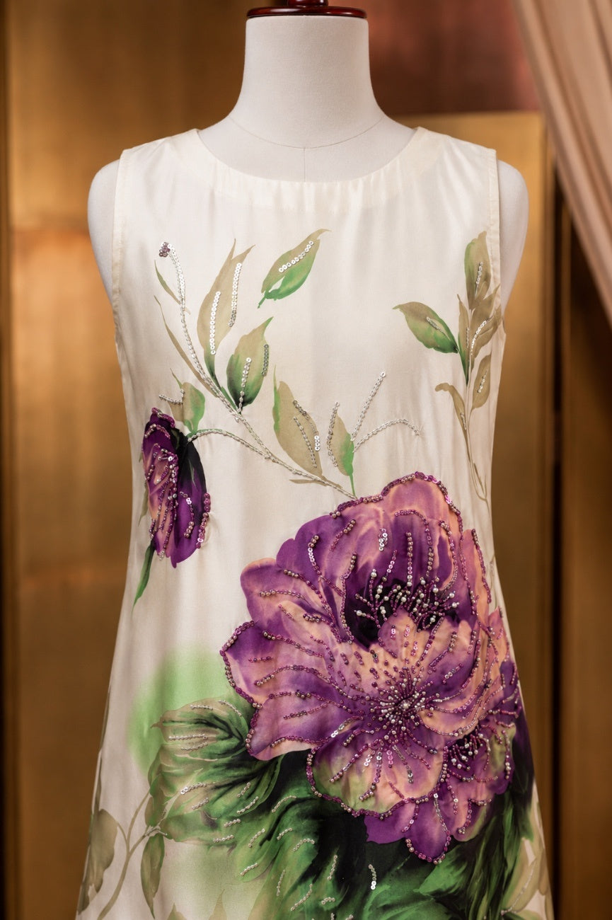Ivory Bloom Beaded Dress - Second Image