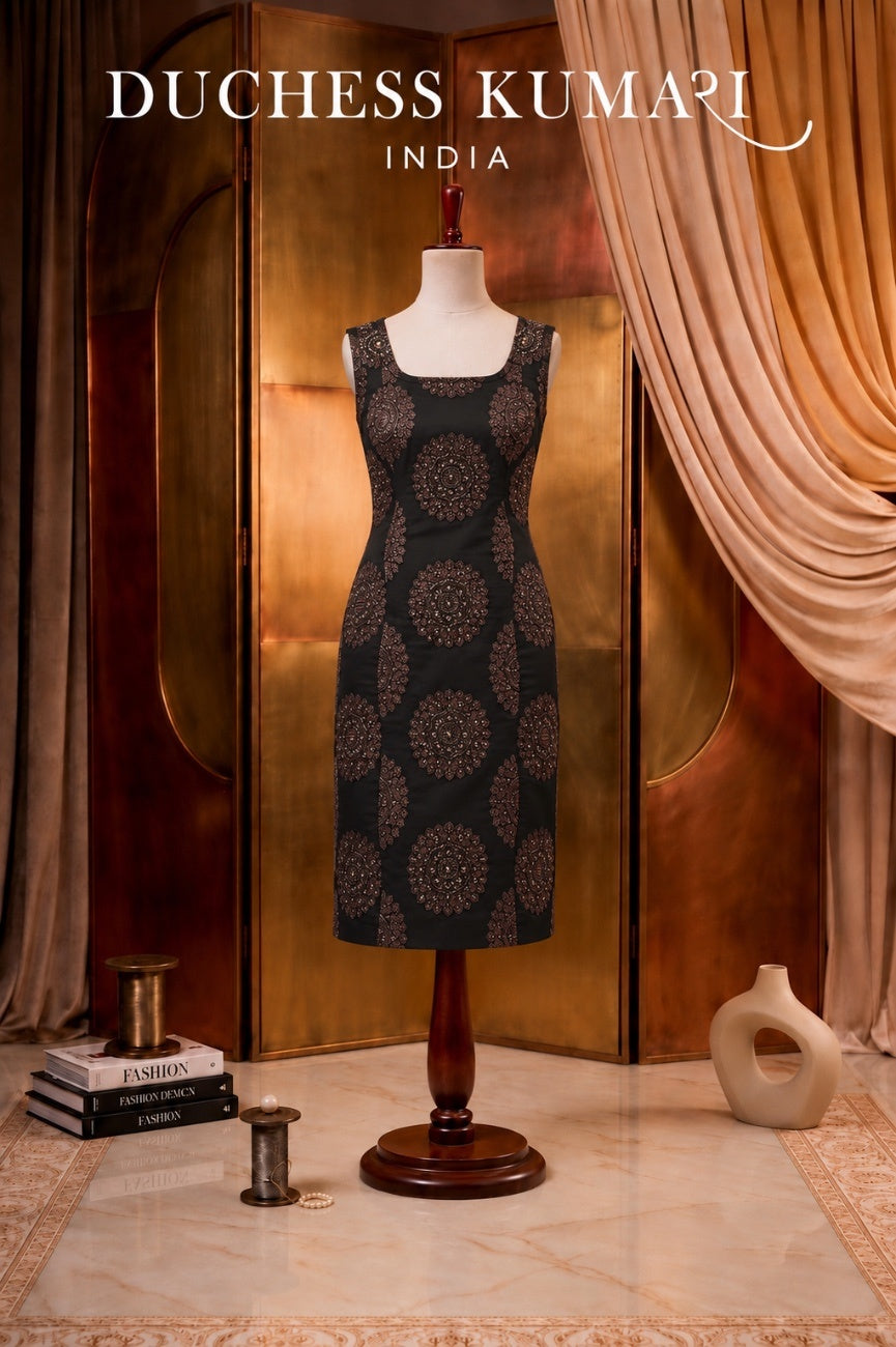 Brocade Medallion Dress