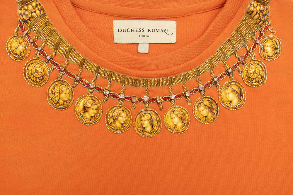 Rust Orange Maharani Haar Tee