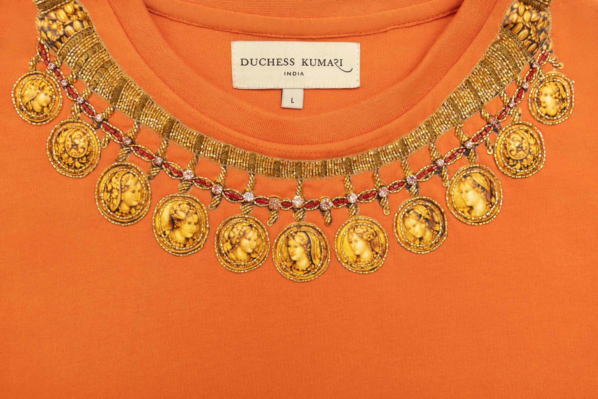 Rust Orange Maharani Haar Tee