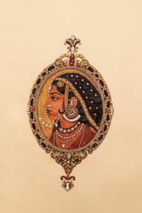 White Embroidered Padmini Miniature Designer T-shirt