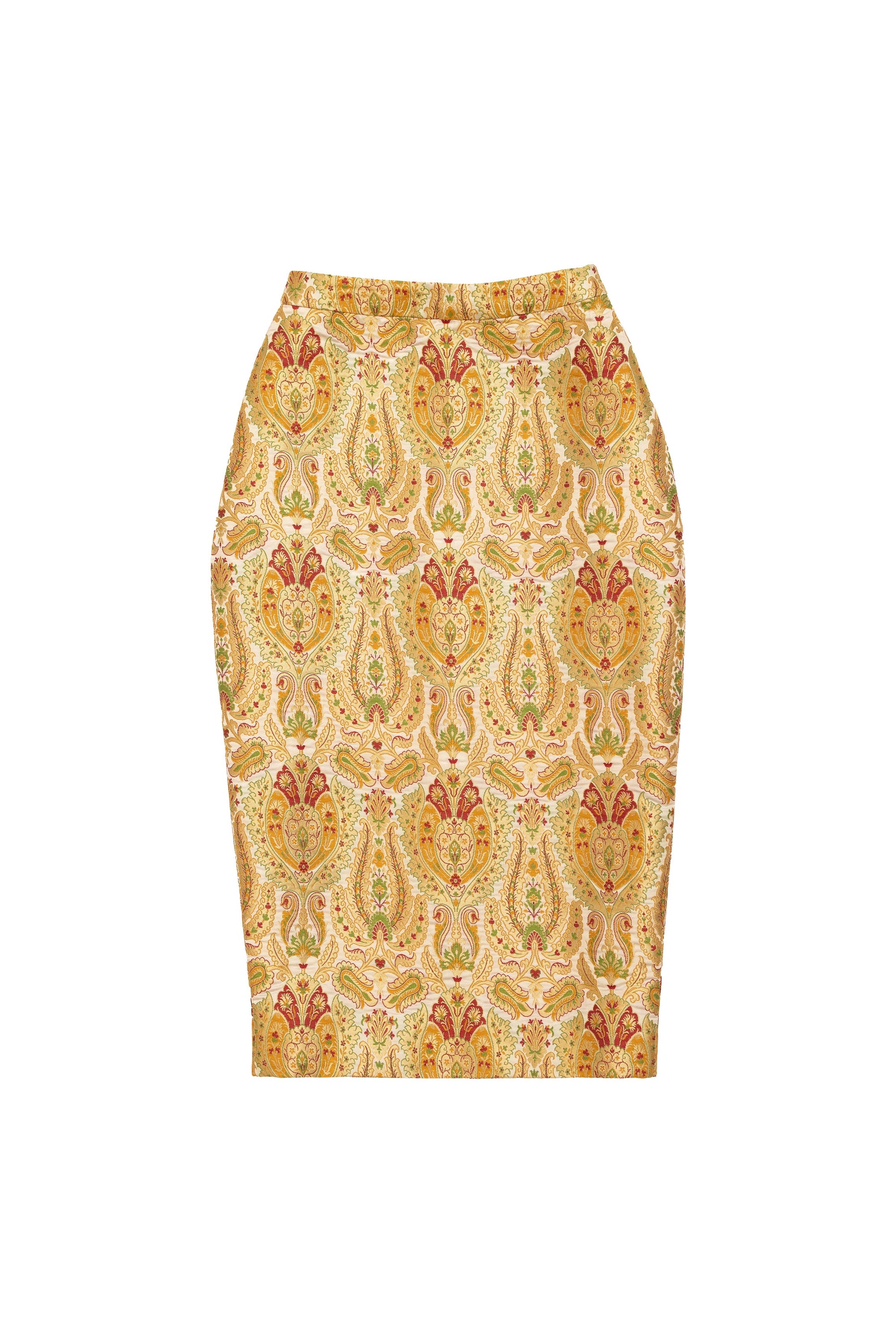 Regal Kinkhab Brocade Mid-length Pencil Skirt