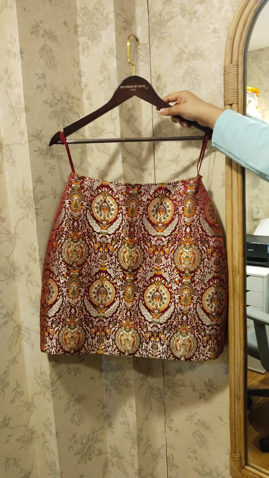 Rajkumari Brocade A-line Mini Skirt