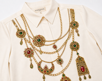 The Maharani Jewel Shirt With Collar (Ivory)