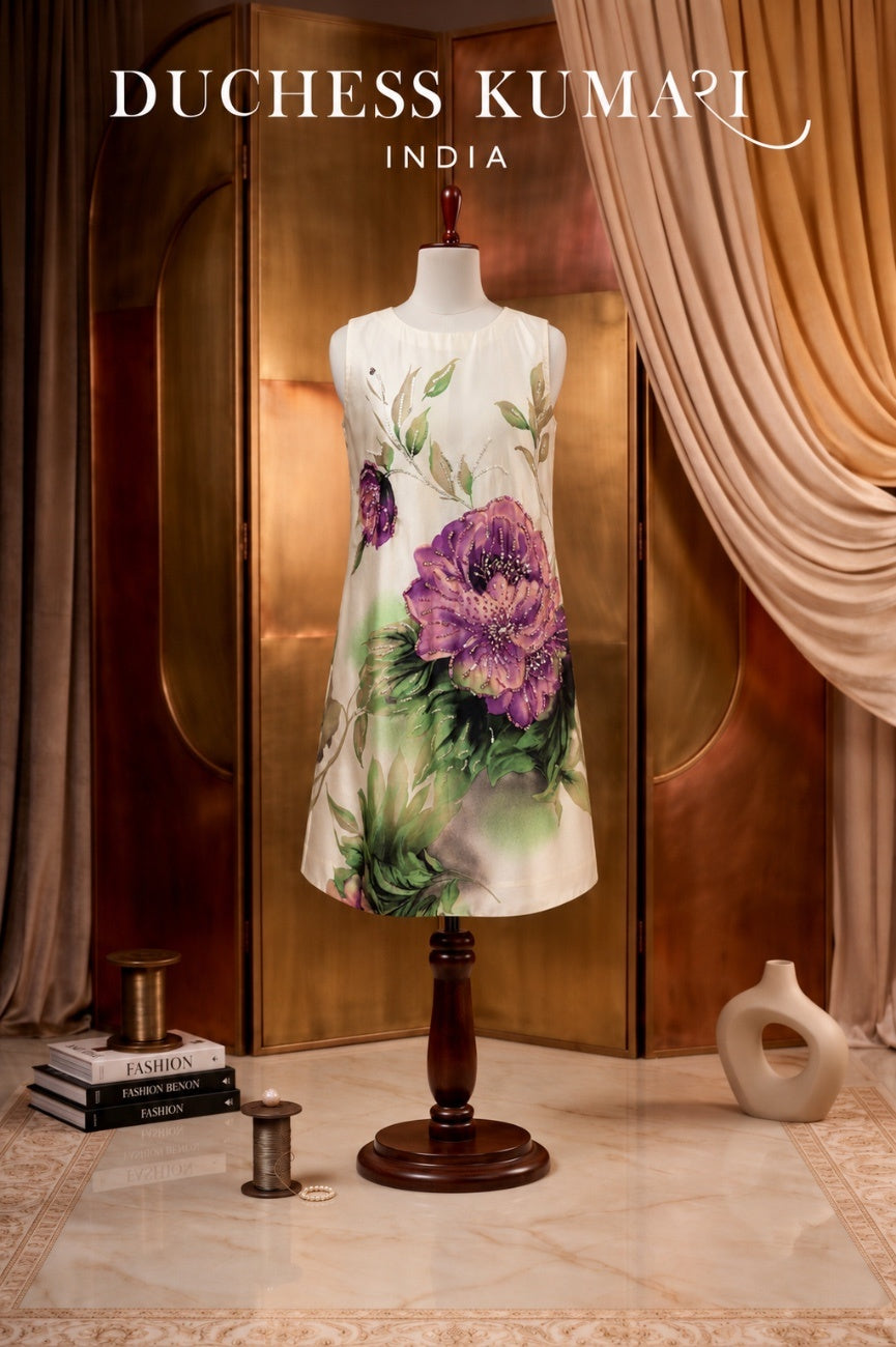 Ivory Bloom Beaded Dress