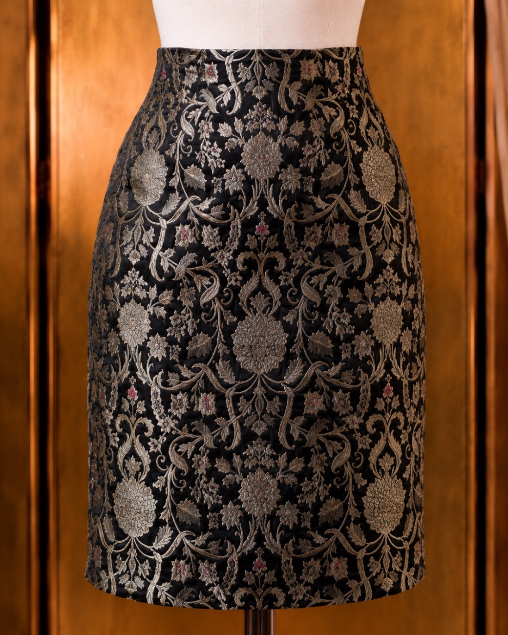 Noir Brocade Skirt