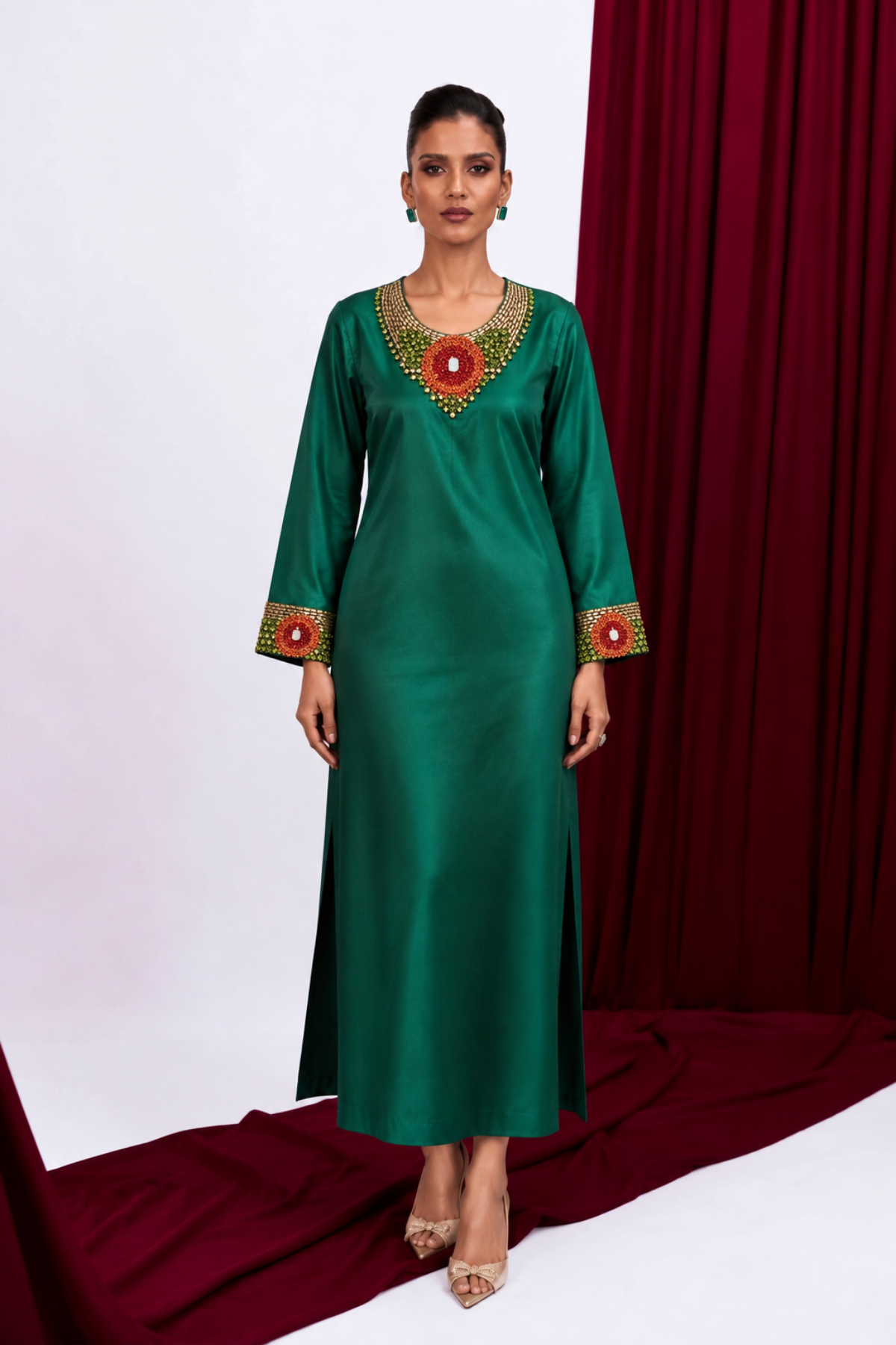 The Emerald Soleil Kaftan