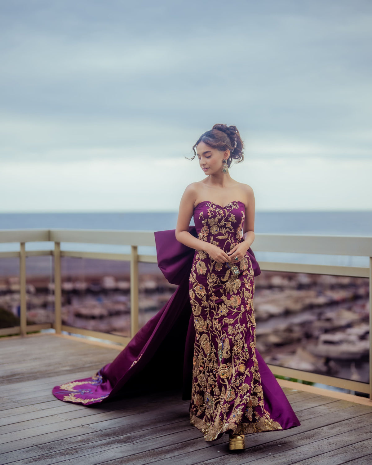 green emerald velvet dress Amara Gown – Tree of Life Edition Royal Plum / M