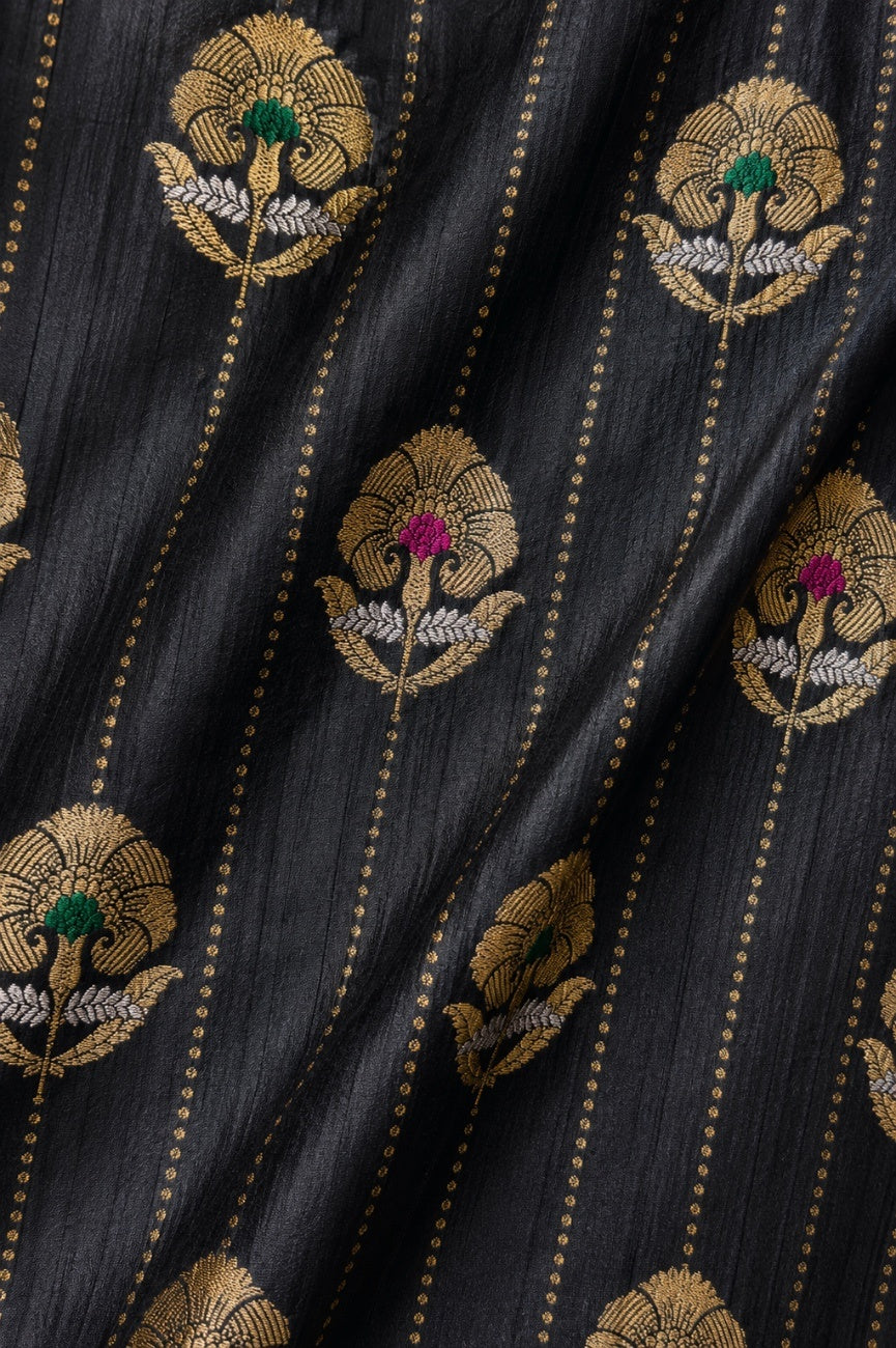 Midnight Brocade Dress
