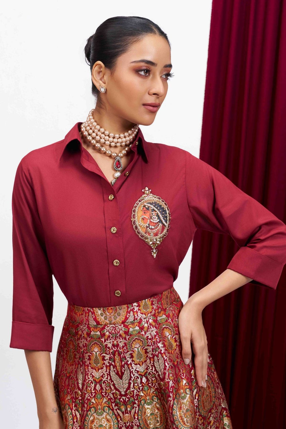 Maroon Padmini Shirt