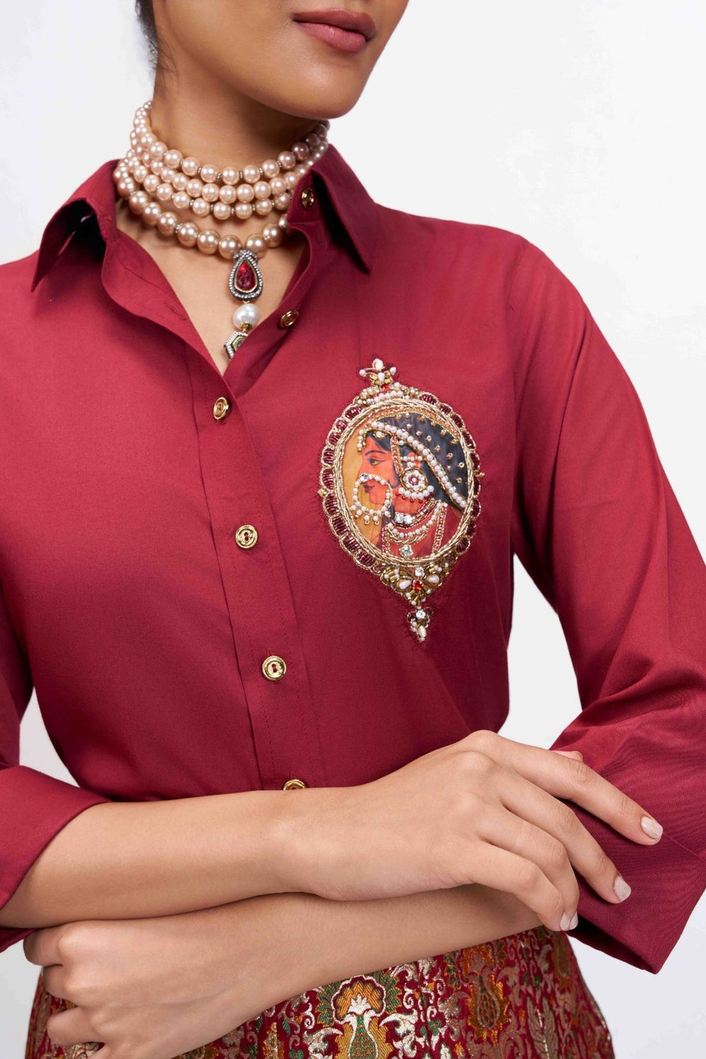 Maroon Padmini Shirt
