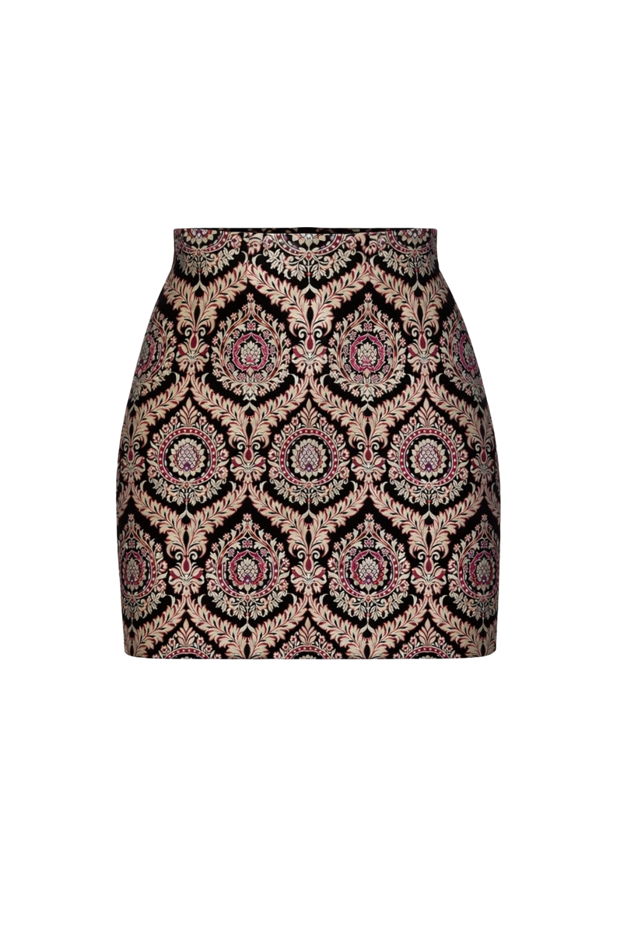 Baroque Brocade A-line Mini Skirt