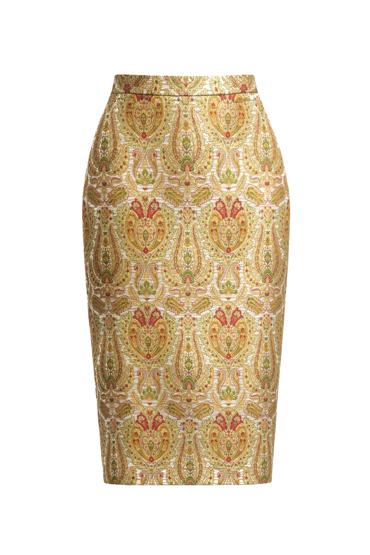 Regal Kinkhab Brocade Mid-length Pencil Skirt