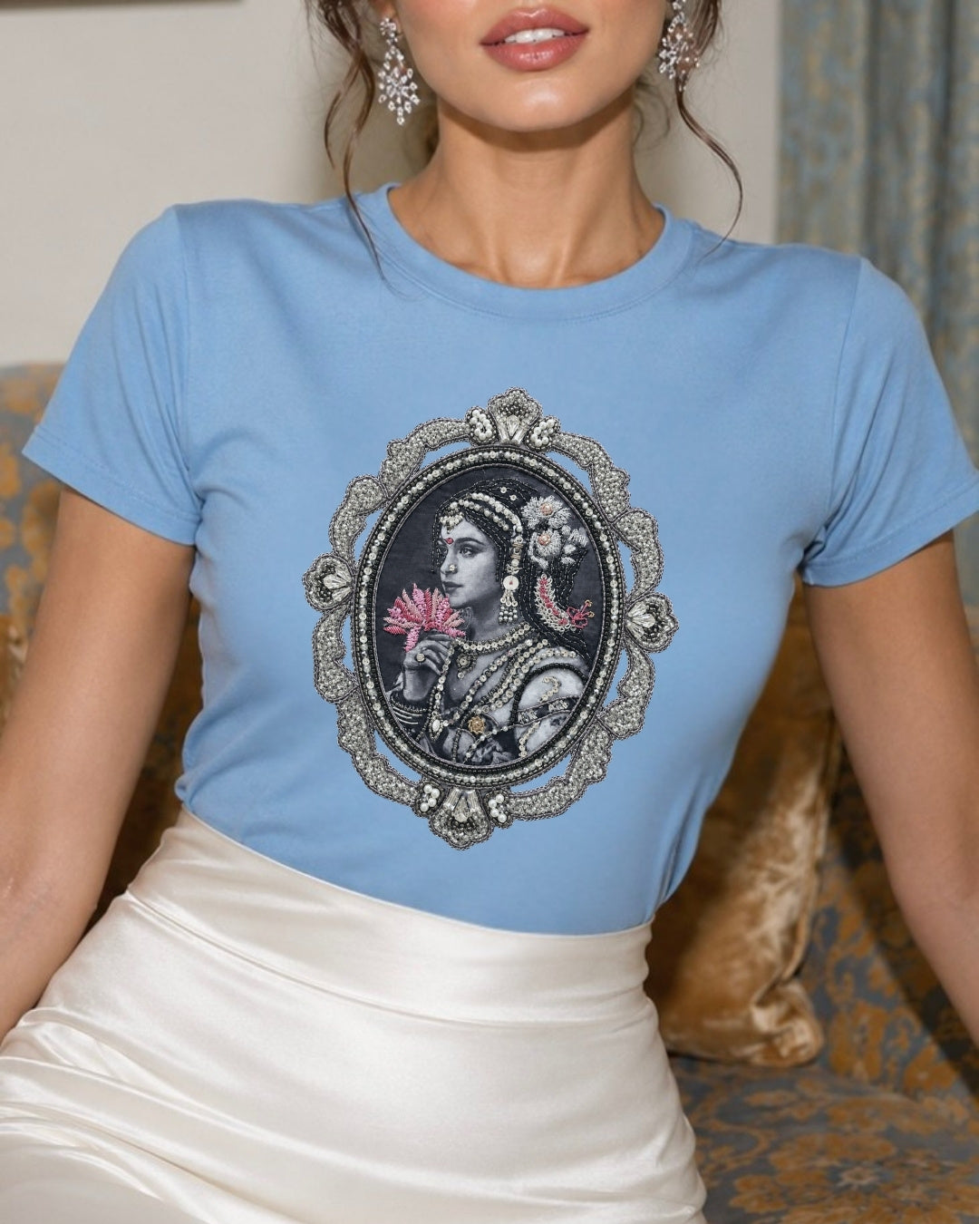 Rajkumari Powder Blue T-Shirt