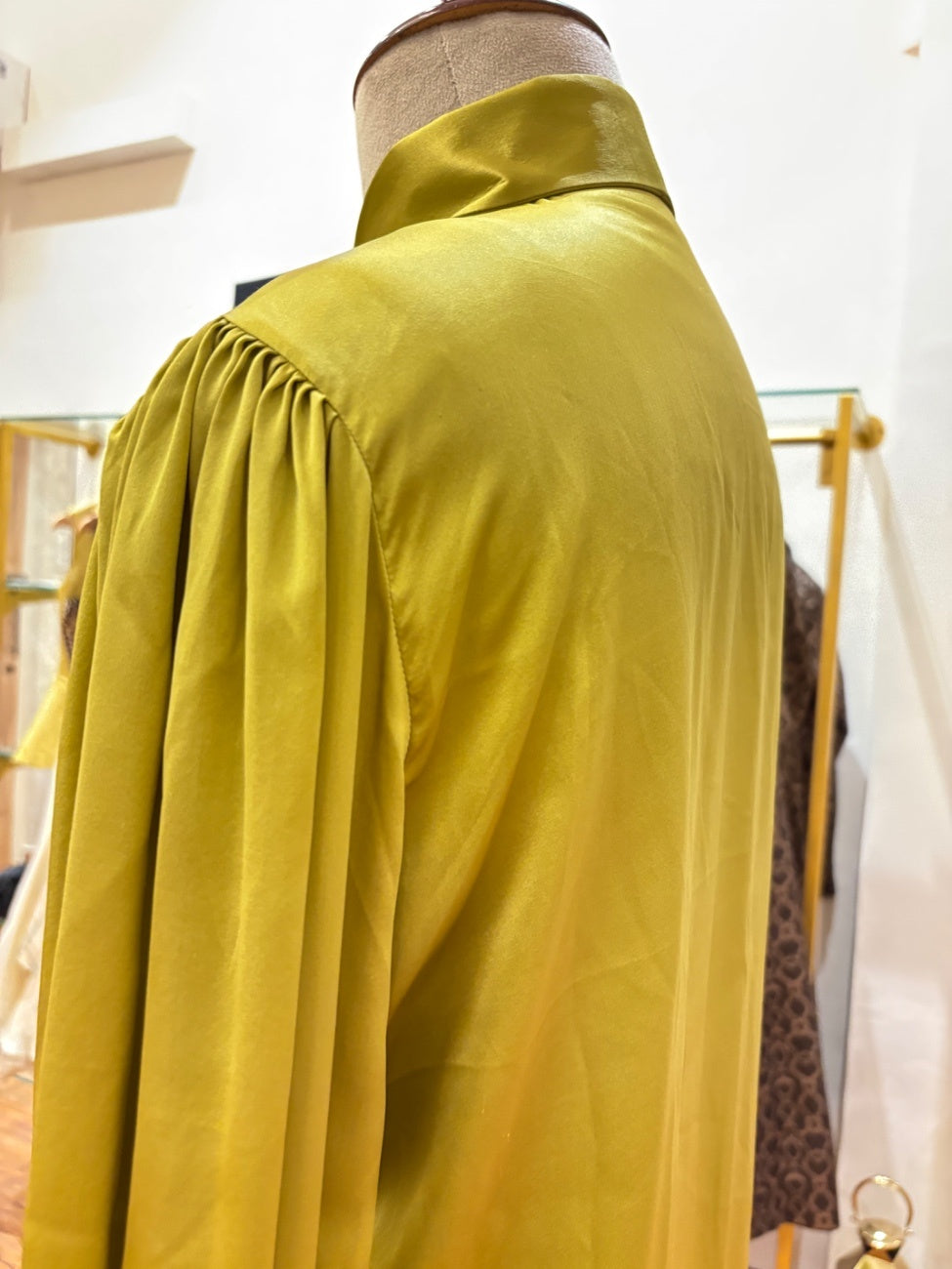 Lime Eclat Satin Shirt