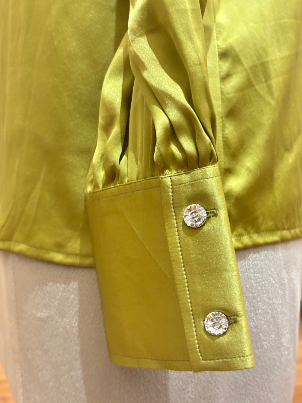 Lime Eclat Satin Shirt