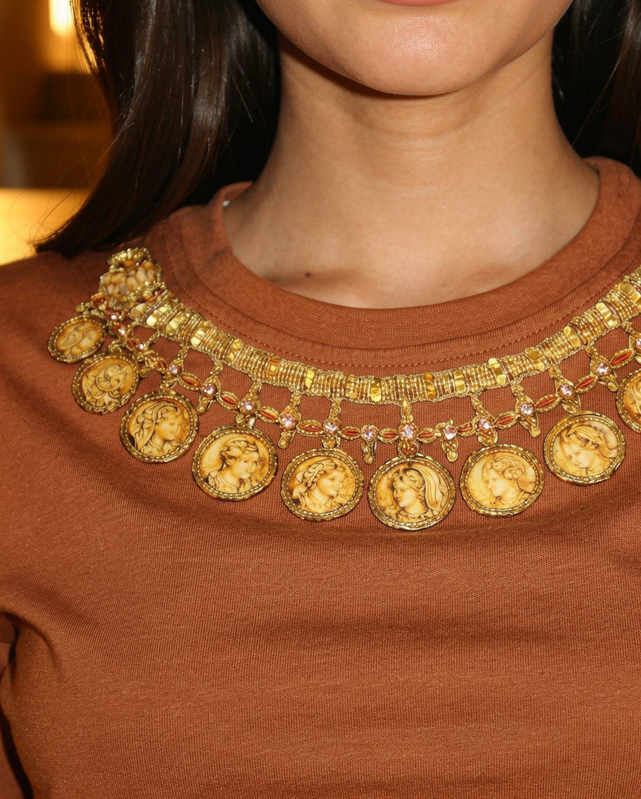 Rust Orange Maharani Haar Tee