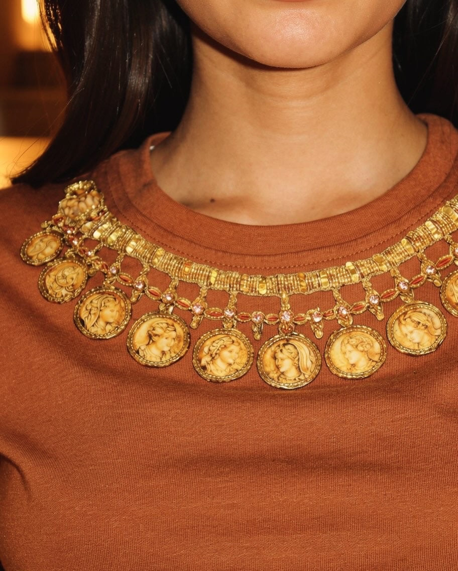 Rust orange Maharani Haar Set