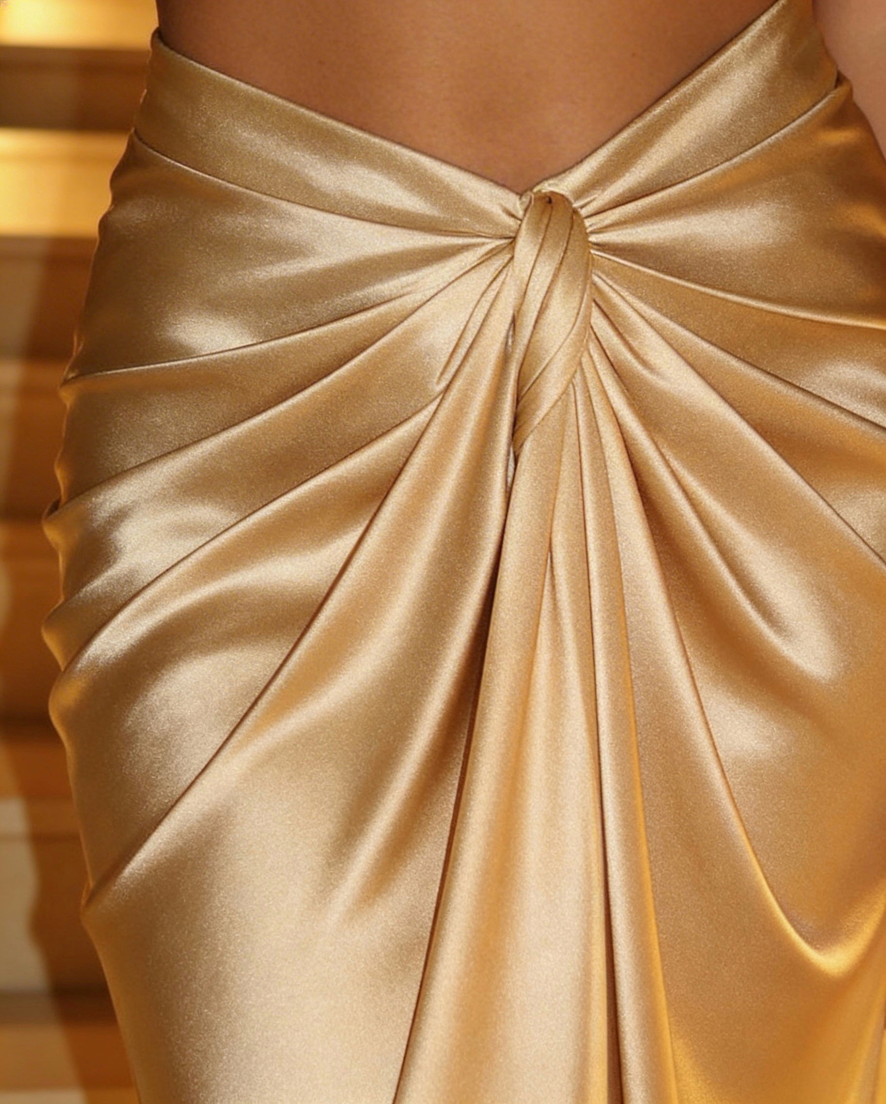 Noor Satin Drape Skirt