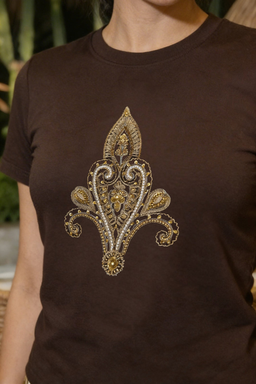 Chocolate Brown Zar Kinkhab T-Shirt