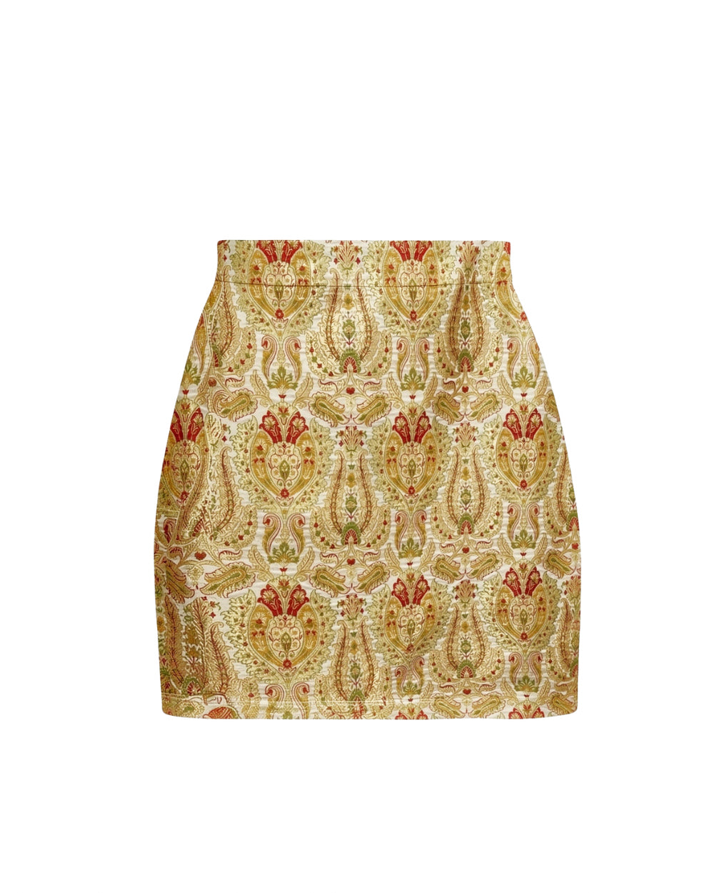 Regal Kinkhab Brocade A-line Mini Skirt
