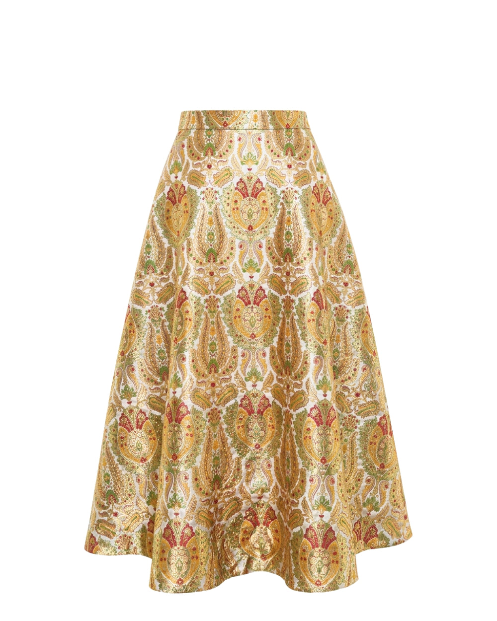 Ivory Inayat A-line Midi Brocade Skirt