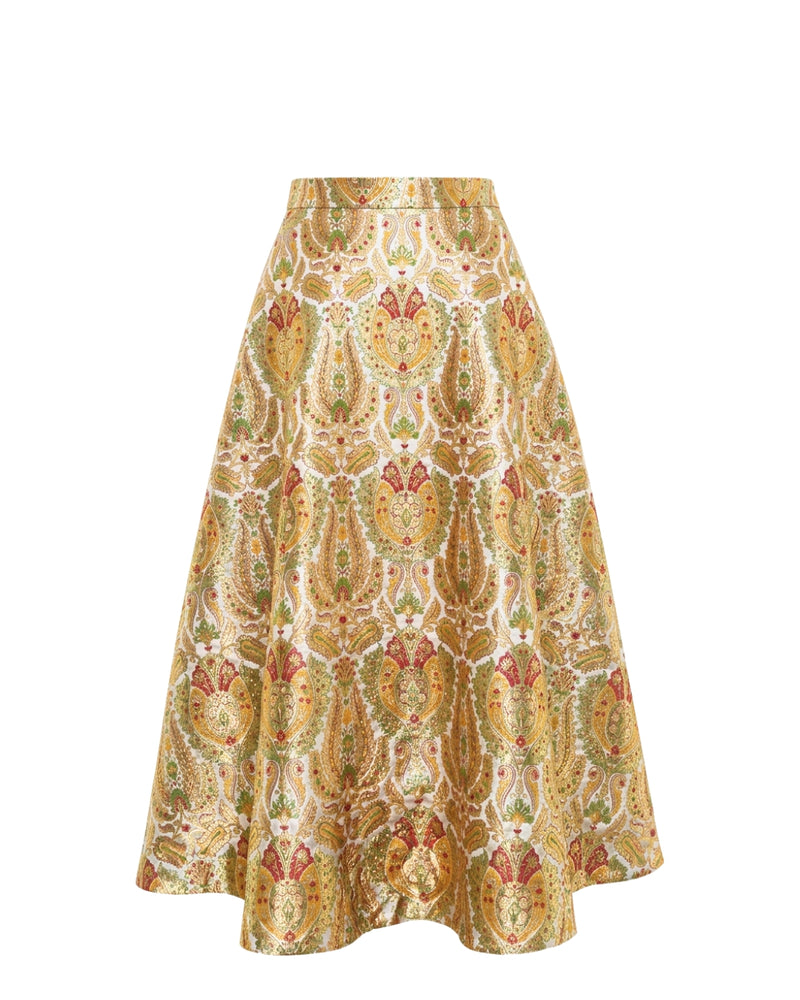 DK Jewel Embroidered T-Shirt With Inayat Brocade Skirt