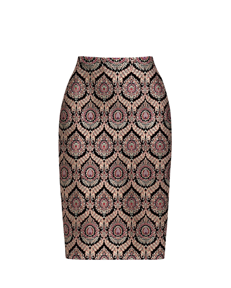 Baroque Brocade Mid-Length Skirt