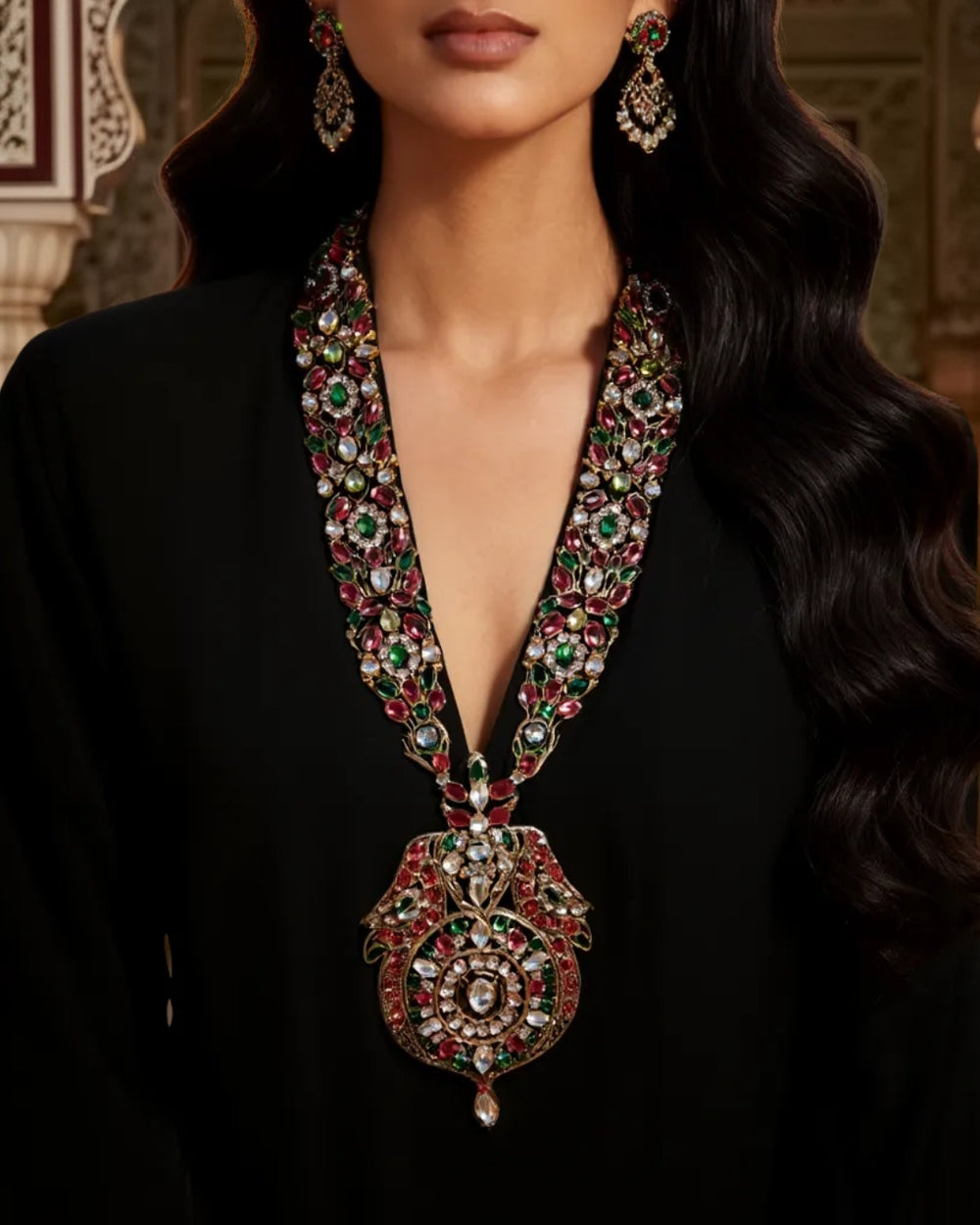 The Royal Darbar Tunic Black