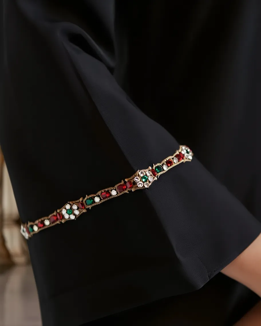 The Royal Darbar Tunic Black