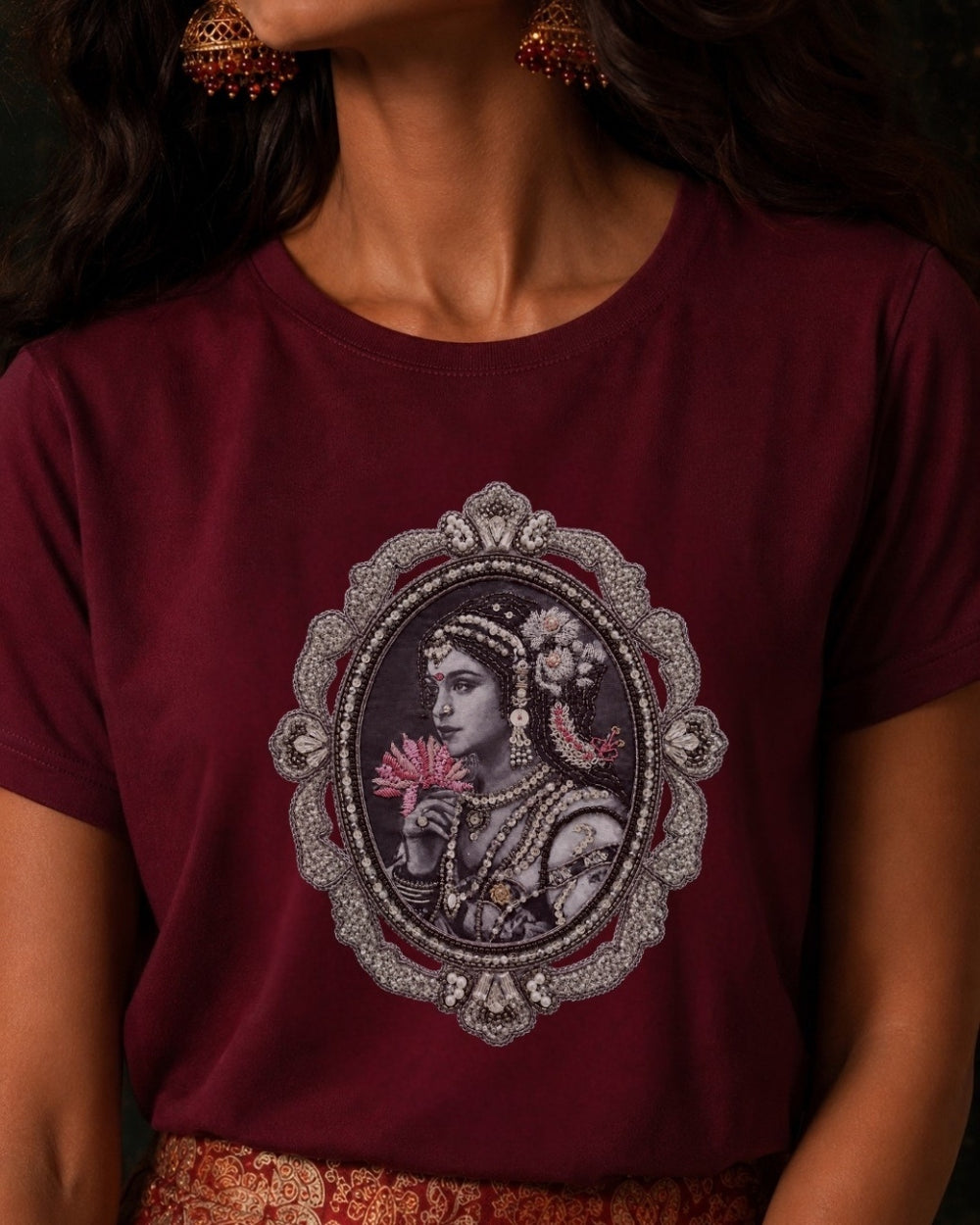 Rajkumari Maroon T-Shirt