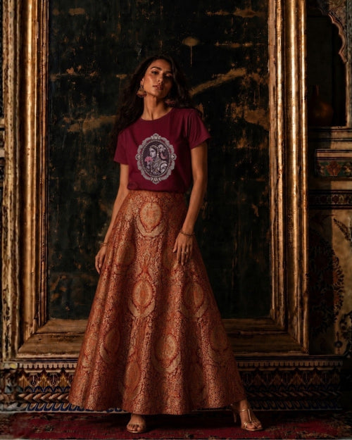 Rajkumari Maroon T-Shirt