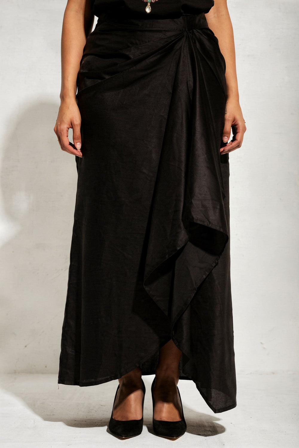 Noir Drape Skirt