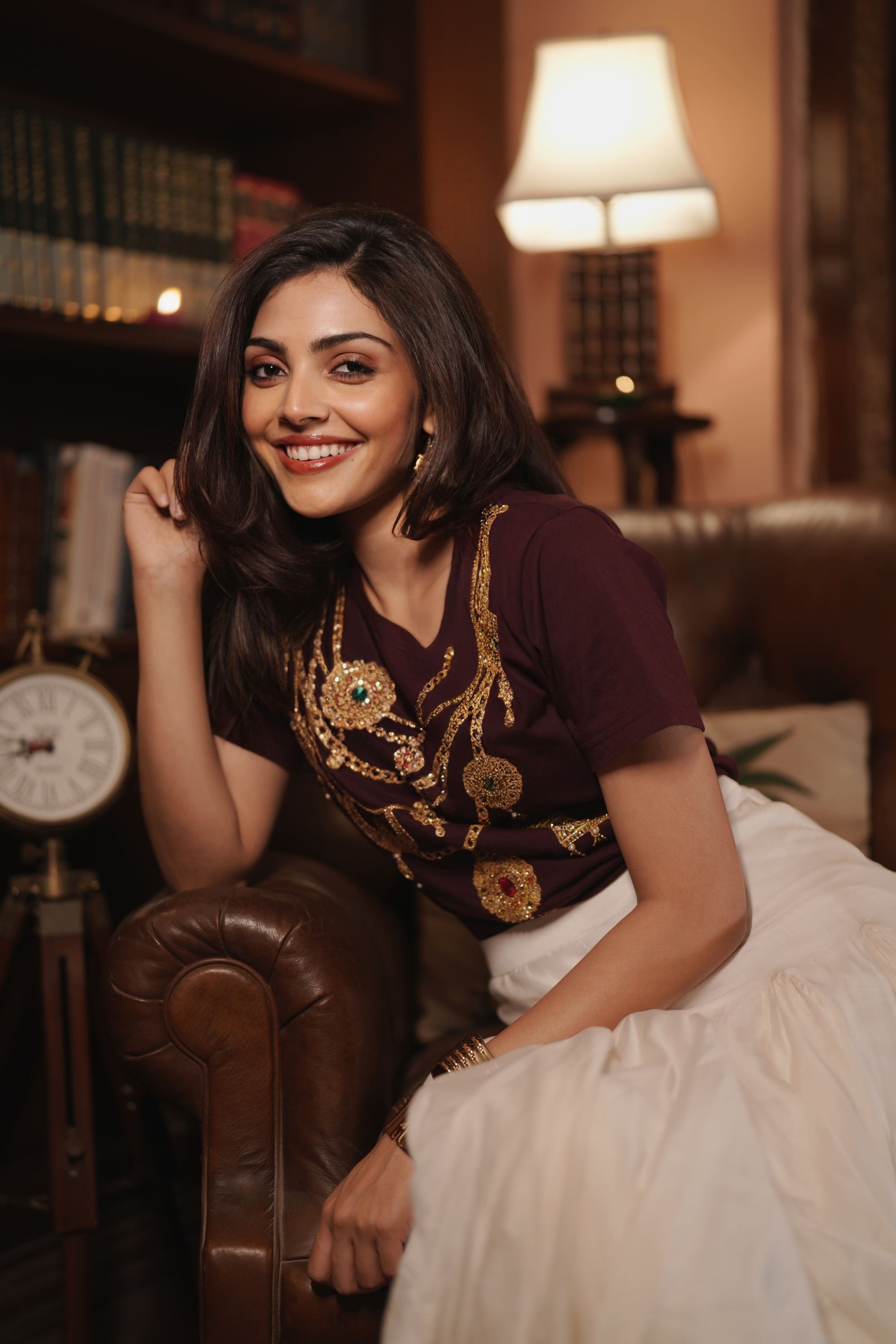 DK Jewel Embroidered T-shirt (Maroon)