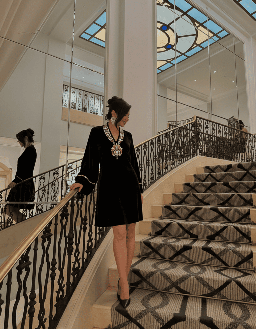 Velvet Royal Darbar Tunic