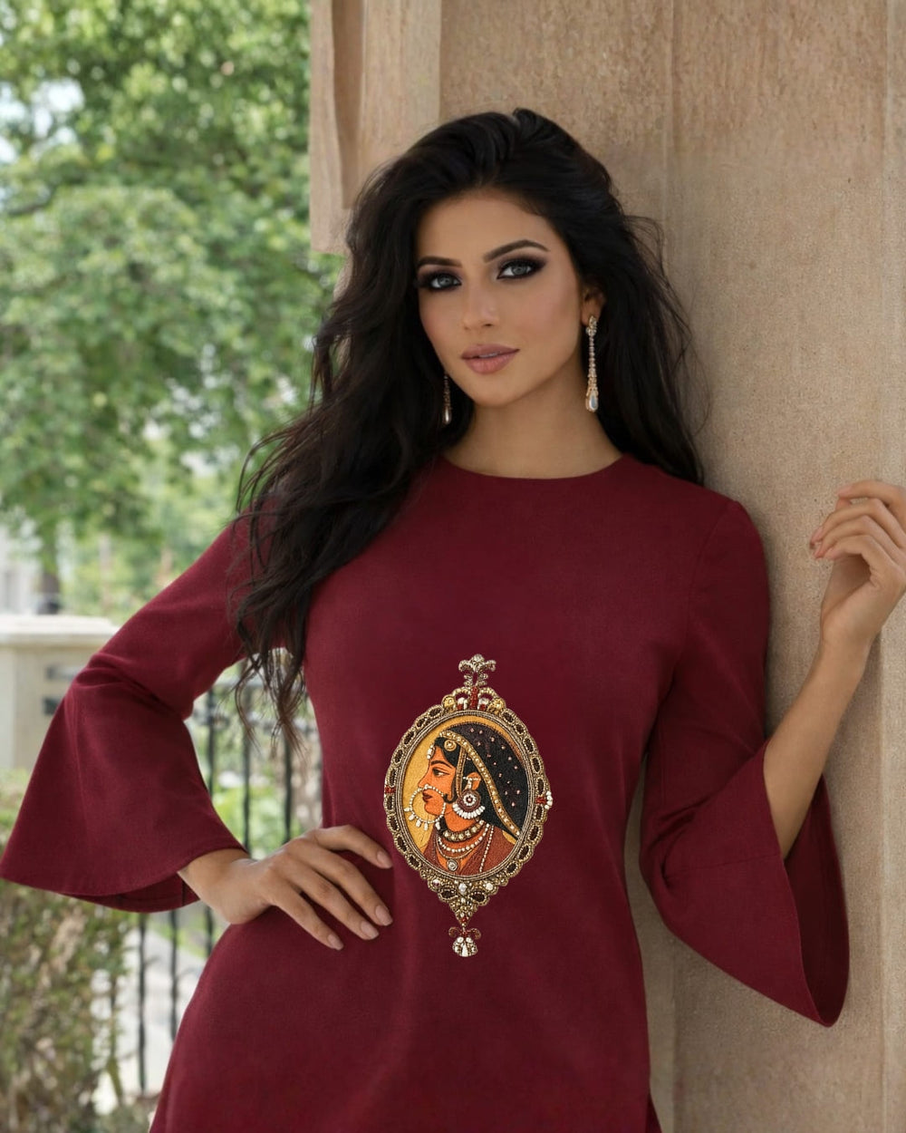 Maroon Padmini Tunic Dress