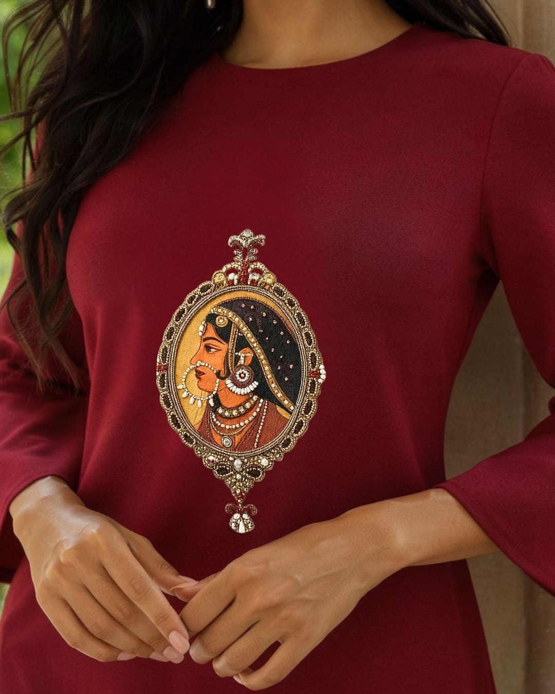 Maroon Padmini Tunic Dress