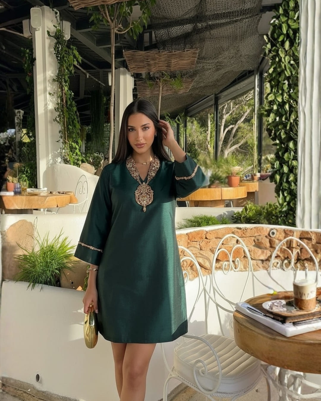 Emerald Green Royal Darbar Tunic Dress Emerald Green / XS