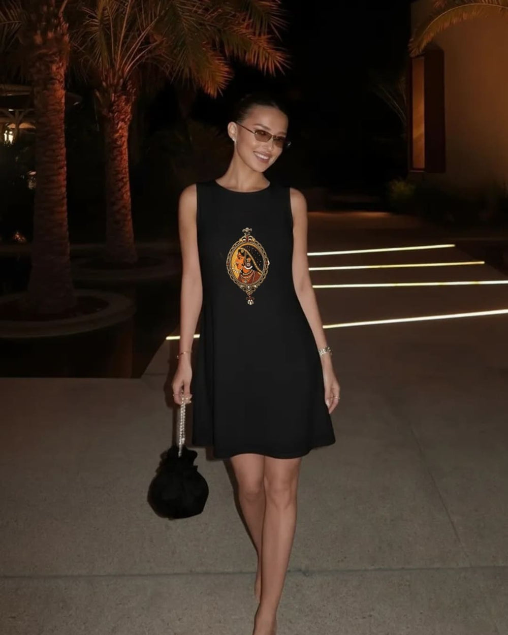 Black Padmini Tunic Dress