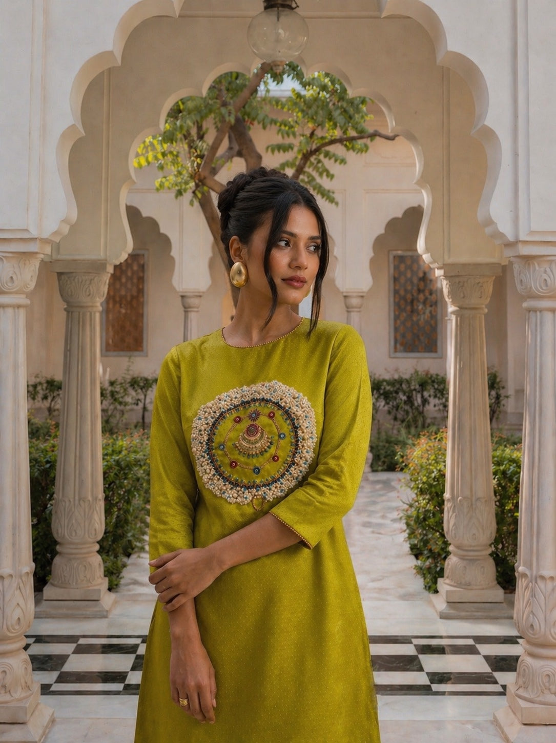 Elio Lime Green Dress Lime Green / XL