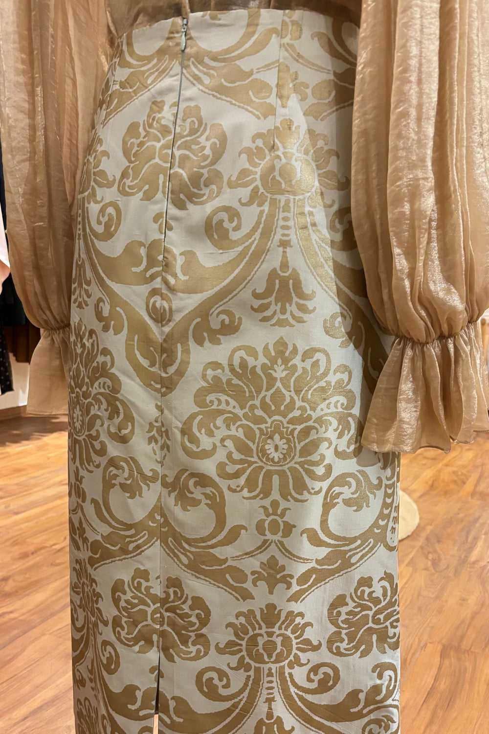 Verdelle Taffeta Skirt