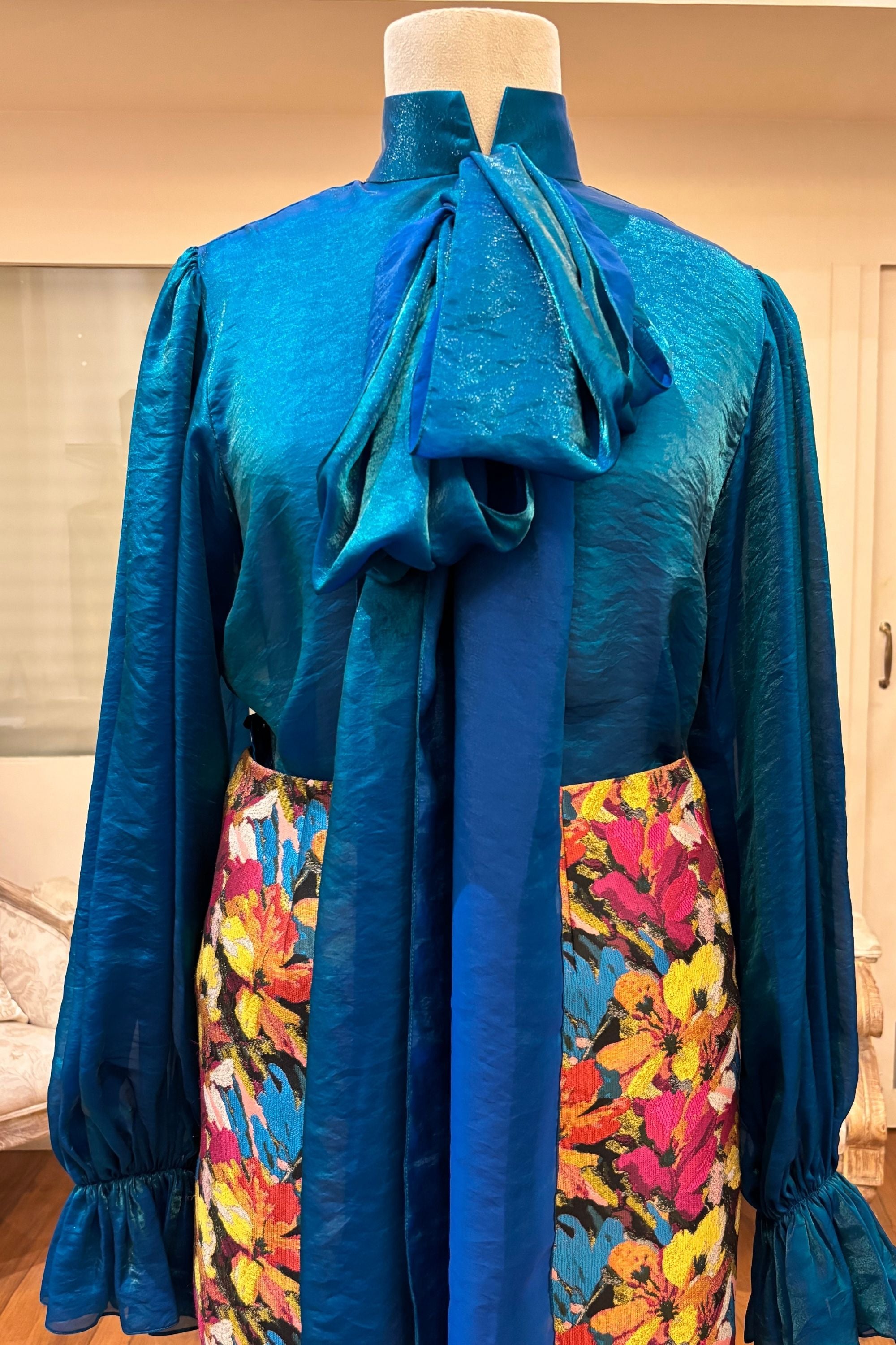 Monroe Shirt Teal Blue