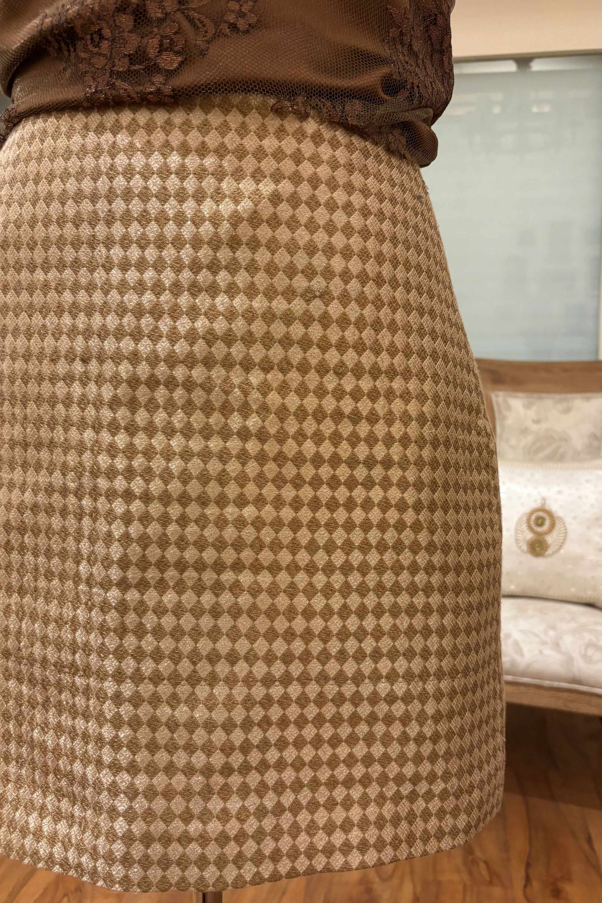 Chesse Brocade Skirt