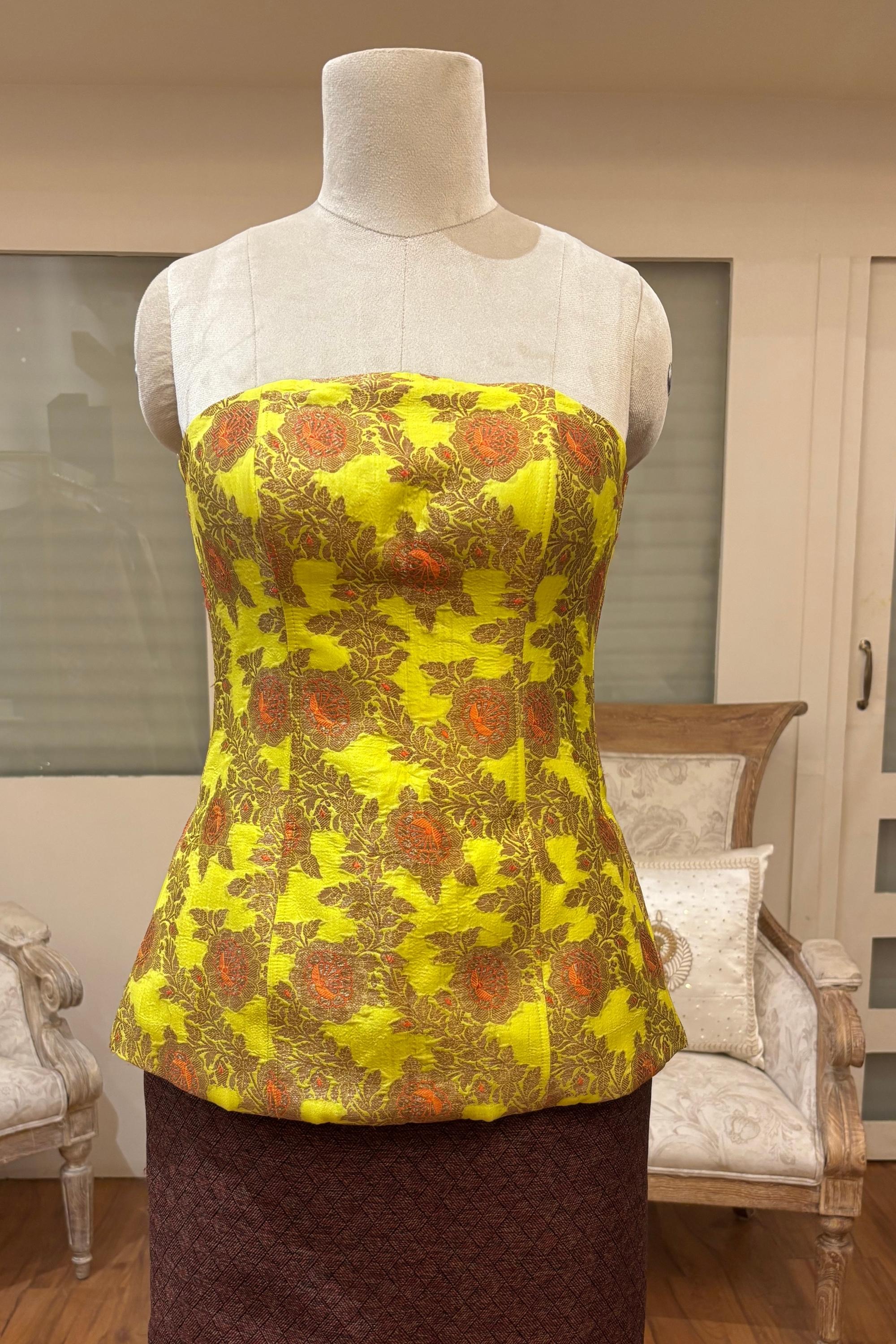 Chestnut Brocade Skirt