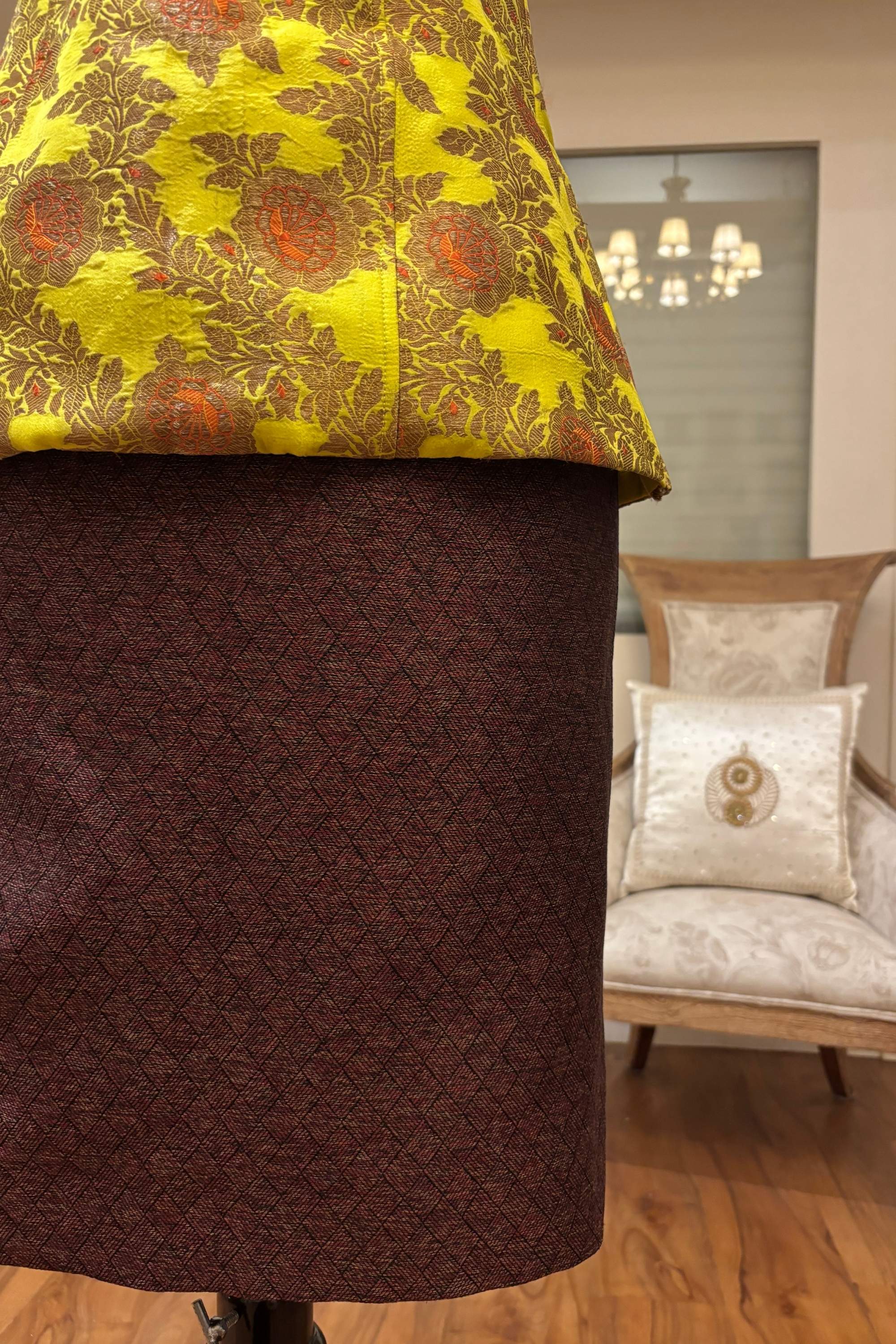 Chestnut Brocade Skirt