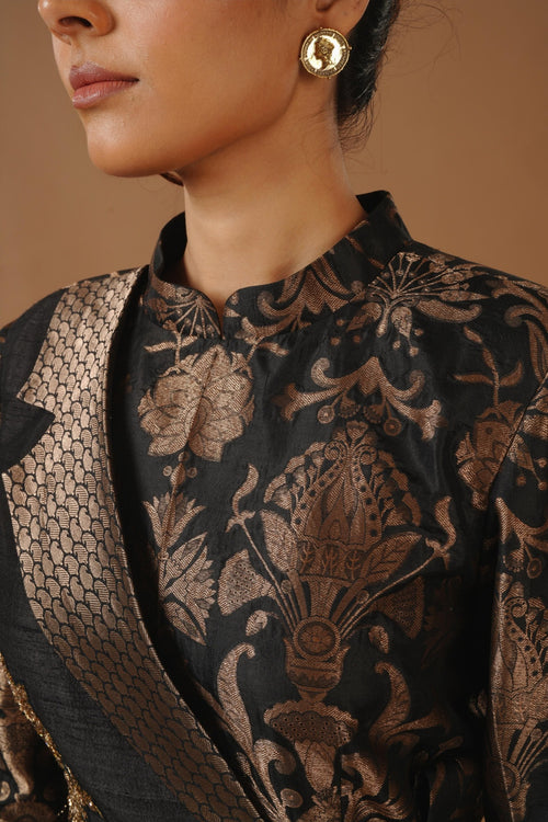 Black With Antique Gold