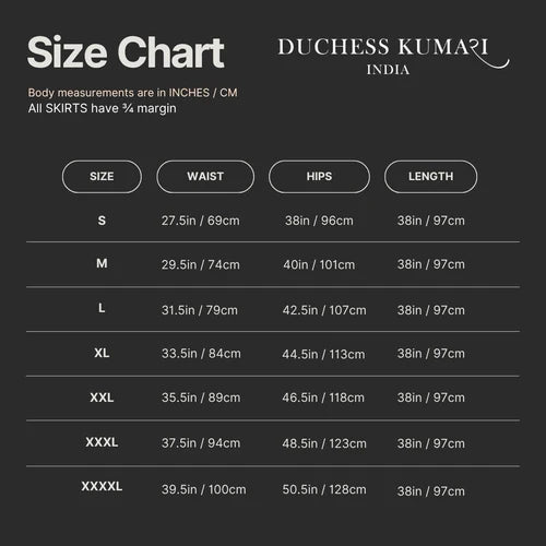 Skirt Size Chart