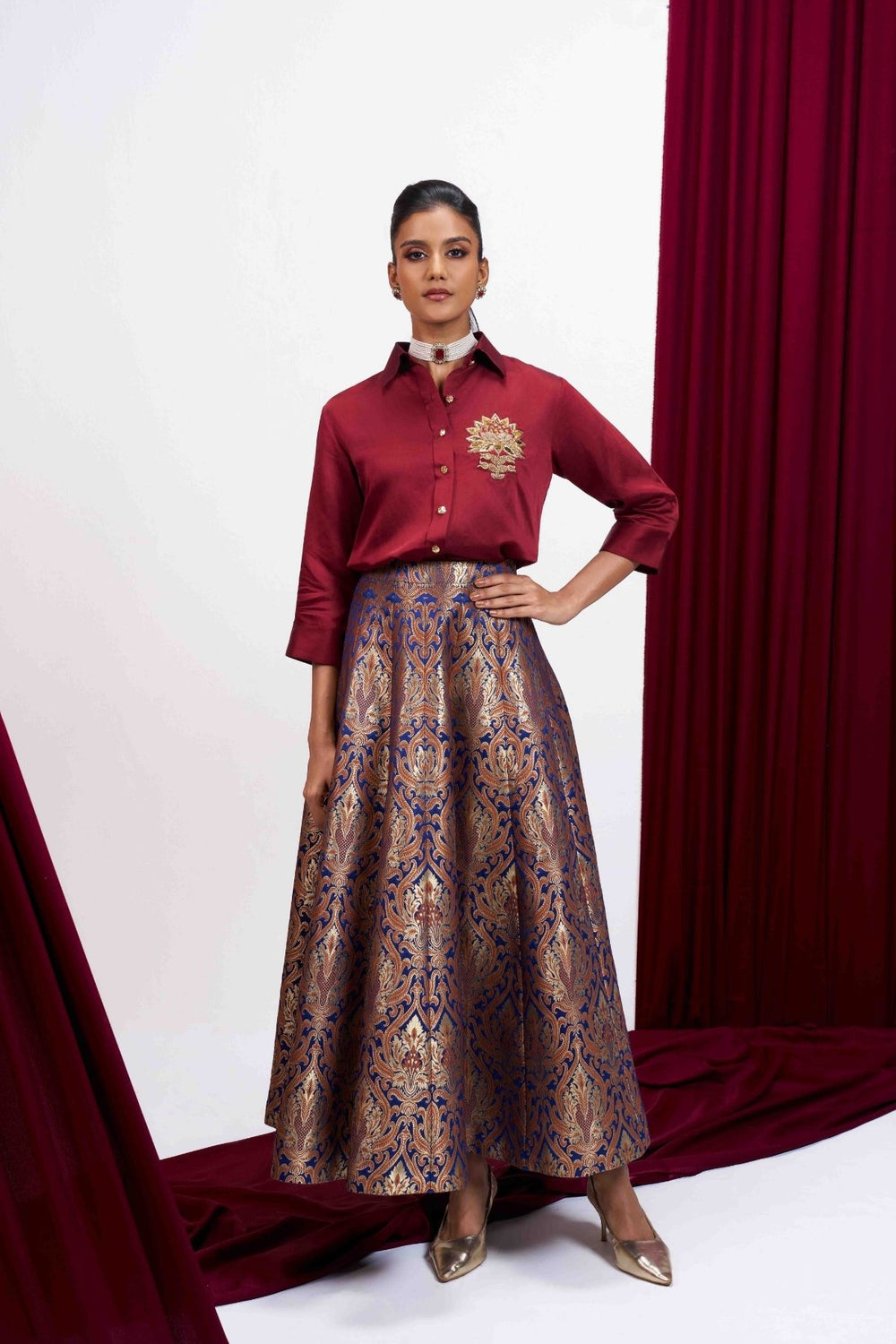 Mehrunnisa Brocade Skirt Set