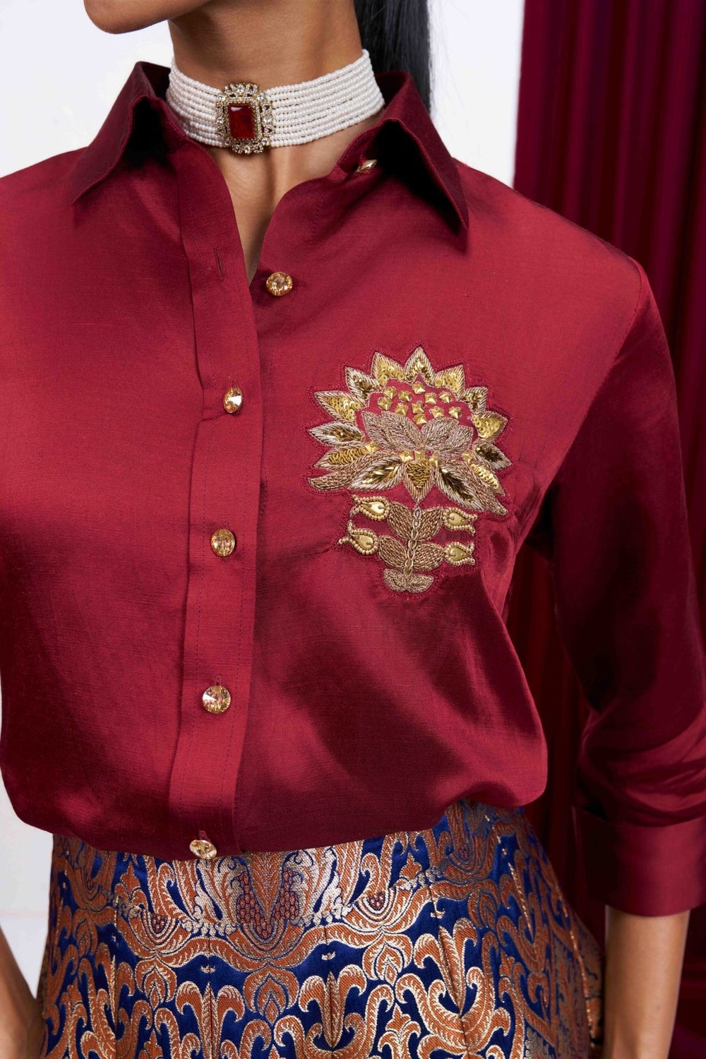 Mehrunnisa Brocade Skirt Set - Second Image