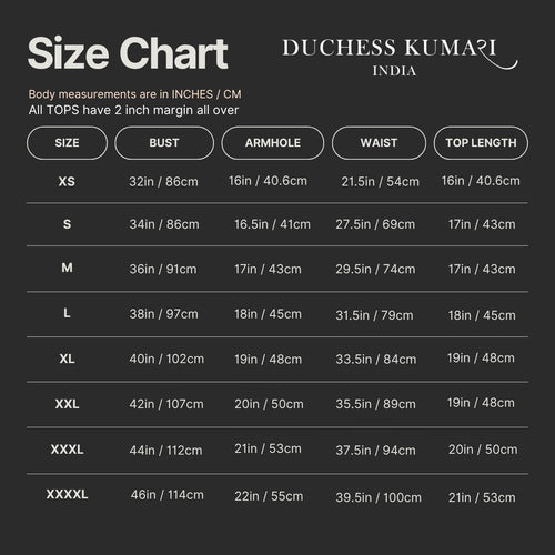 Waistcoat Size Chart